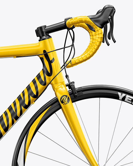 Download Road Universal Bicycle Mockup Right Side View In Vehicle Mockups On Yellow Images Object Mockups PSD Mockup Templates