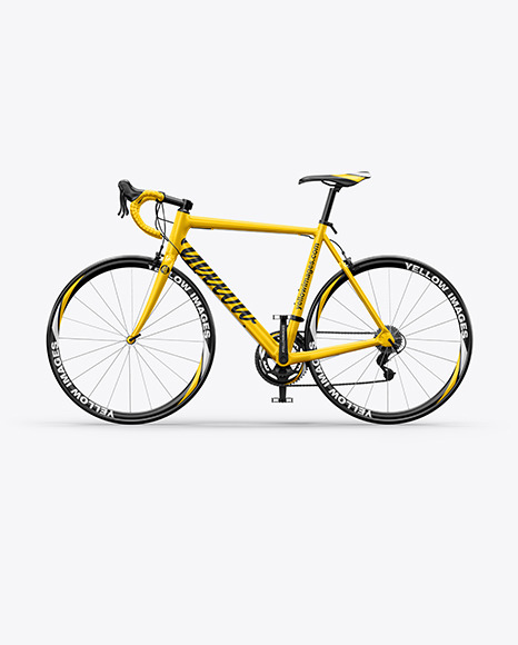 Download Road Universal Bicycle Mockup Left Side View In Vehicle Mockups On Yellow Images Object Mockups