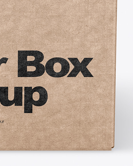Kraft Box Mockup PSD #1