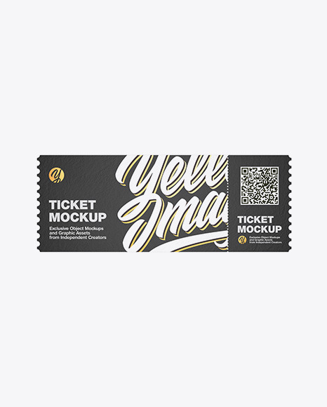 Download Paper Ticket Mockup In Stationery Mockups On Yellow Images Object Mockups