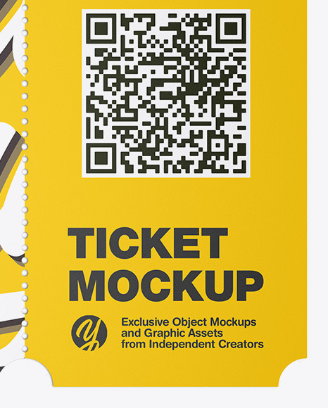 Download Ticket Mockup In Stationery Mockups On Yellow Images Object Mockups