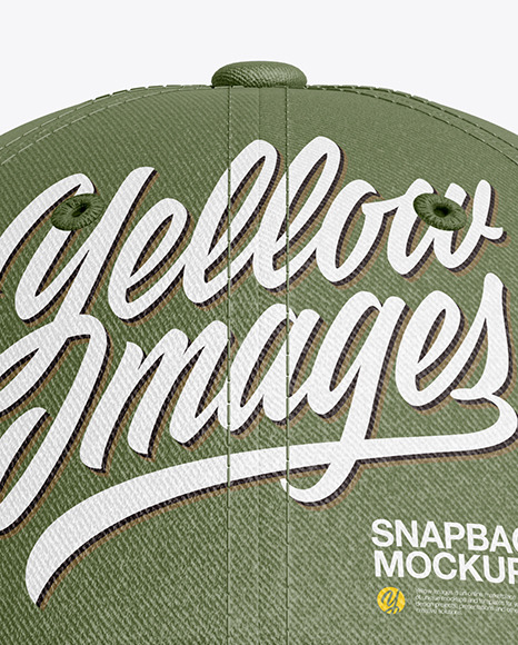 Snapback Cap Mockup In Apparel Mockups On Yellow Images Object Mockups