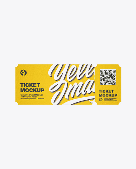 Paper Ticket Mockup PSD #2