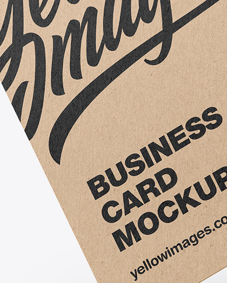 Kraft Business Cards Mockup PSD #2