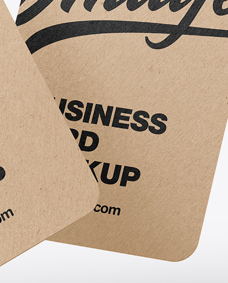 Kraft Business Cards Mockup PSD #1