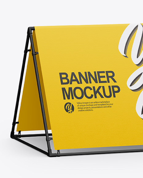 Matte Frame Banner Mockup PSD #2