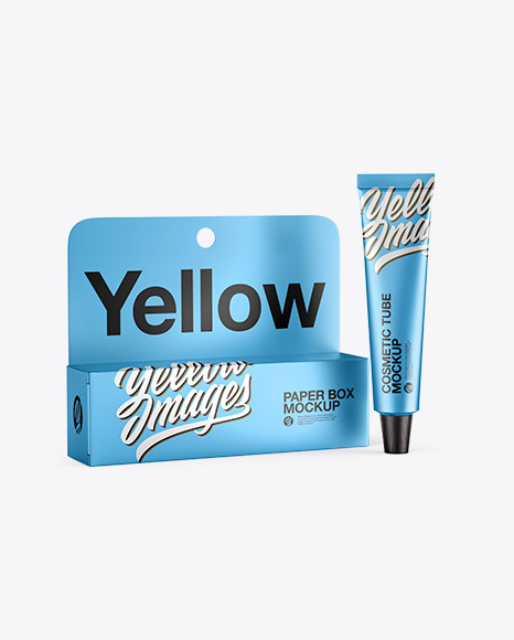 Download Metallic Tube With Metallized Box Mockup In Tube Mockups On Yellow Images Object Mockups Yellowimages Mockups