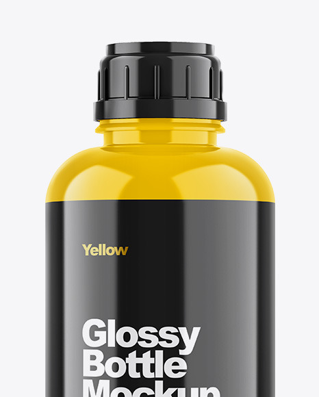 Glossy Bottle Mockup