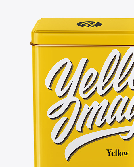 Glossy Tin Can Box Mockup PSD #2