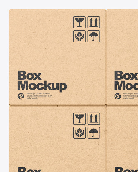 Kraft Boxes Mockup PSD #2