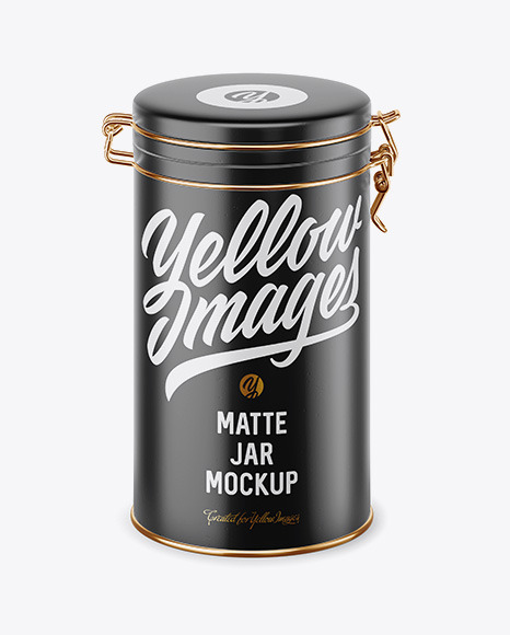 Download Matte Ceramic Jar With Locking Lid Mockup High Angle Shot In Jar Mockups On Yellow Images Object Mockups Yellowimages Mockups