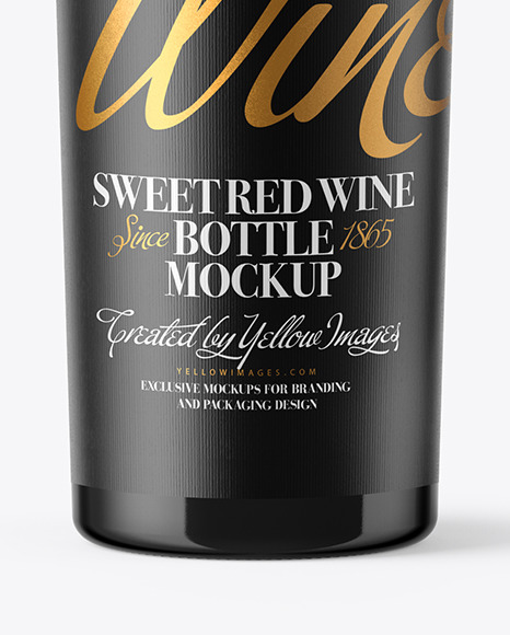 Green Glass Red Wine Bottle Mockup PSD #7