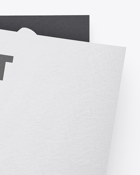 Two Textured A4 Papers Mockup PSD #1