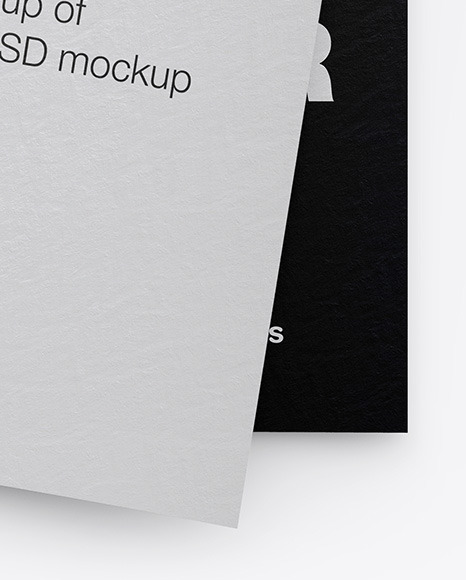 Two Textured A4 Papers Mockup PSD #6
