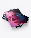 Three Matte A4 Magazines Mockup