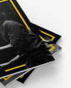 Three Matte A4 Magazines Mockup