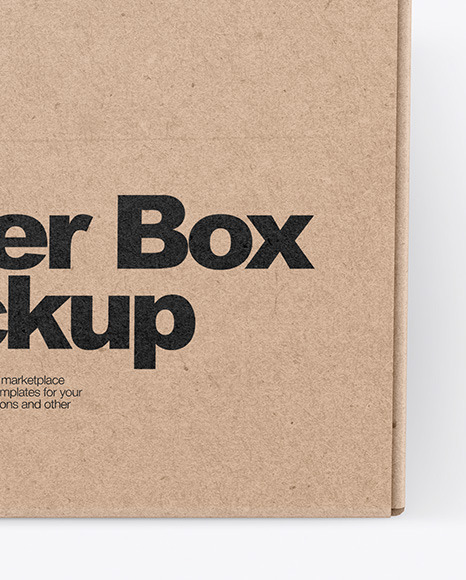Kraft Box Mockup PSD #1