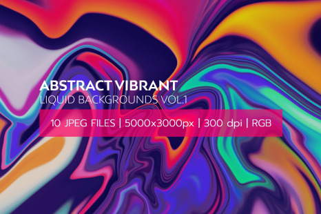 Abstract Vibrant Liquid Backgrounds Vol.1