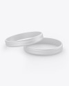 Two Glossy Silicone Wristbands Mockup