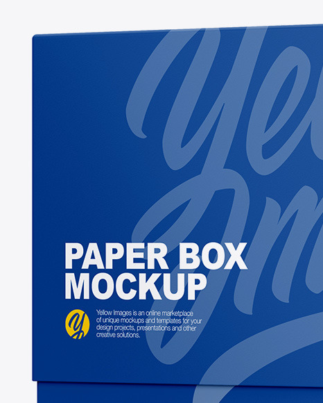 Download Square Matte Box Mockup - Half Side View in Box Mockups on ... Yellowimages Mockups