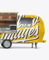 Opened Food Trailer Mockup - Side View