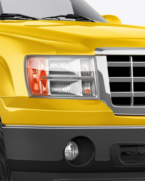 Download Free Full Size Pickup Truck Mockup Half Side View In Vehicle Mockups PSD Mockups