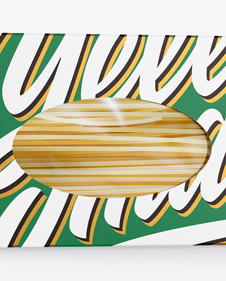 Download Paper Box with Spaghetti Mockup in Box Mockups on Yellow Images Object Mockups