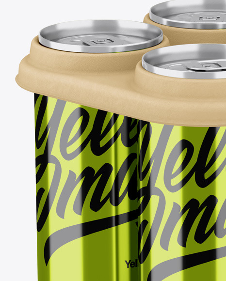 Download 6 Metallic Cans Mockup In Can Mockups On Yellow Images Object Mockups PSD Mockup Templates