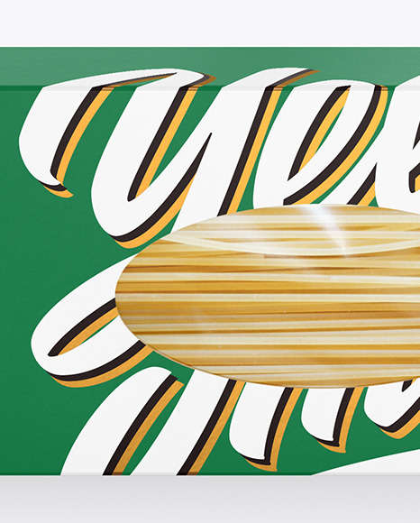 Paper Box with Spaghetti Mockup PSD #6