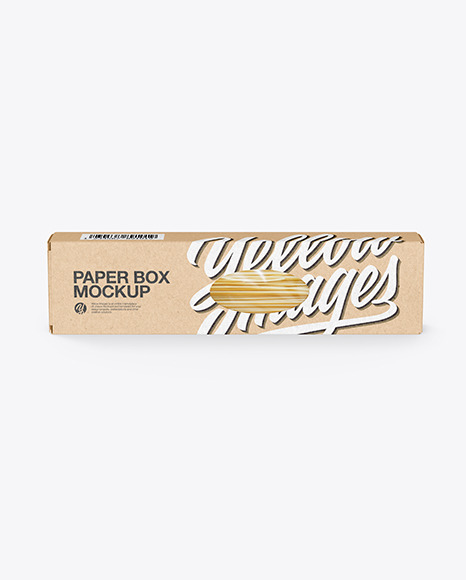 Download Kraft Paper Box With Spaghetti Mockup In Box Mockups On Yellow Images Object Mockups PSD Mockup Templates