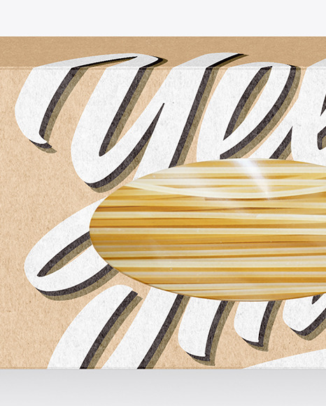 Kraft Spaghetti Pasta Box Mockup - Kraft Box With Pasta ...