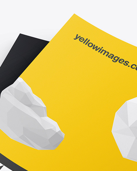 Two A4 Papers Mockup PSD #1