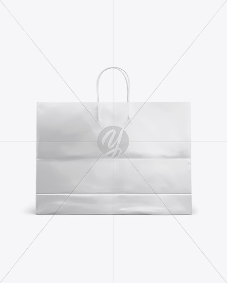 Download Glossy Shopping Bag With Rope Handle Mockup Halfside View High Angle Shot In Bag Sack Mockups On Yellow Images Object Mockups Yellowimages Mockups