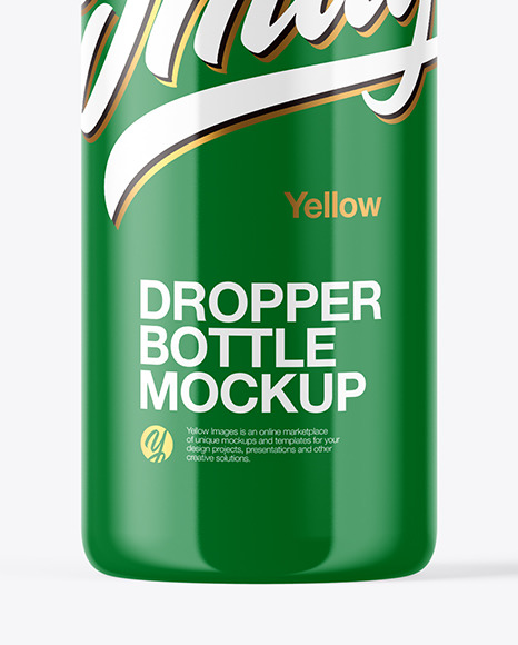Glossy Dropper Bottle Mockup PSD #1
