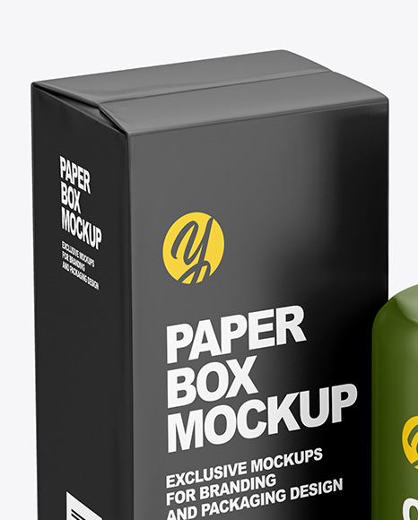 Download Plastic Cosmetic Bottle With Box Mockup In Bottle Mockups On Yellow Images Object Mockups Yellowimages Mockups