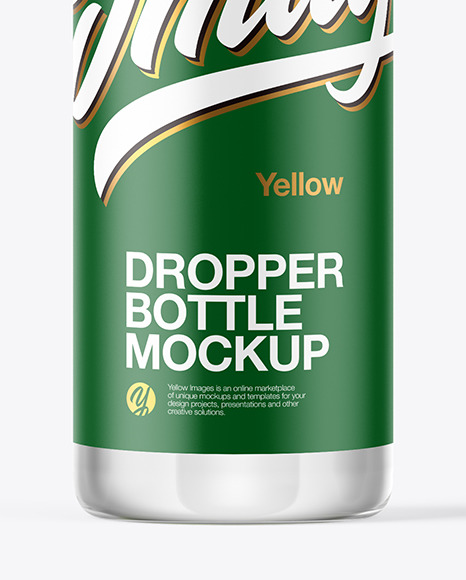 Clear Glass Dropper Bottle Mockup PSD #1