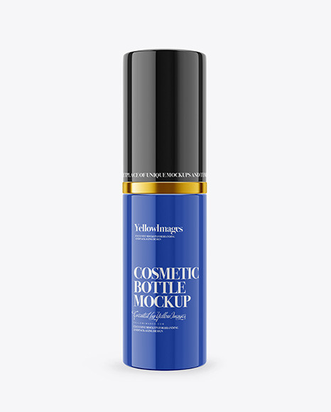 Glossy Plastic Cosmetic Bottle Mockup PSD #2