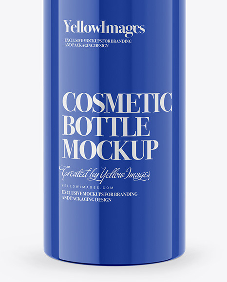 Glossy Plastic Cosmetic Bottle Mockup PSD #4