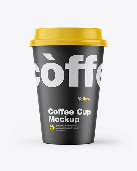 Download Paper Coffee Cup Mockup In Cup Bowl Mockups On Yellow Images Object Mockups PSD Mockup Templates