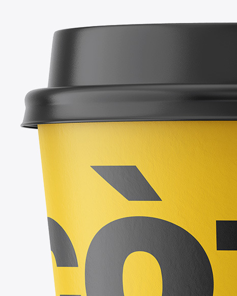 Paper Coffee Cup Mockup In Cup Bowl Mockups On Yellow Images Object Mockups