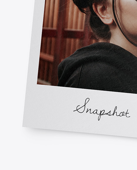 Textured Snapshot Mockup PSD #6