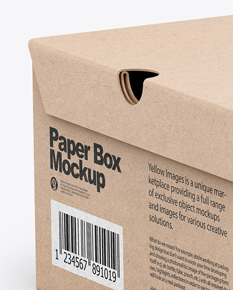 Kraft Box Mockup PSD #2
