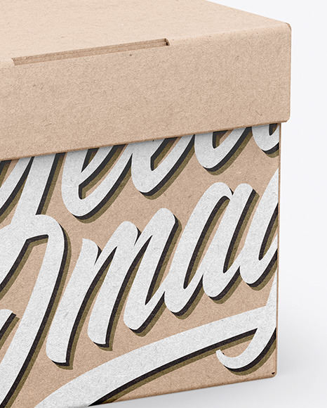 Kraft Box Mockup PSD #1
