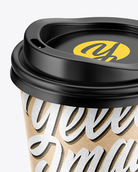 Kraft Paper Coffee Cup Mockup PSD #1