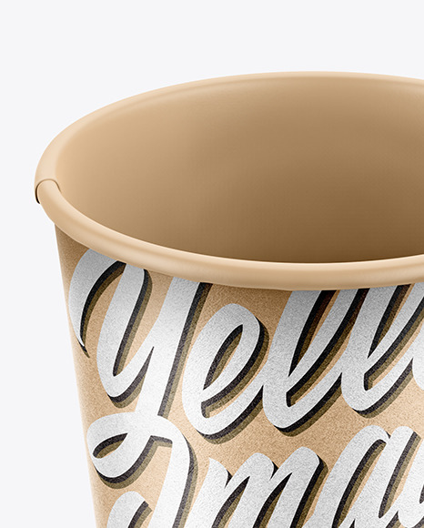 Kraft Paper Coffee Cup Mockup PSD #6