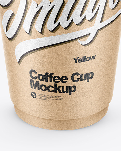 Kraft Paper Coffee Cup Mockup PSD #7