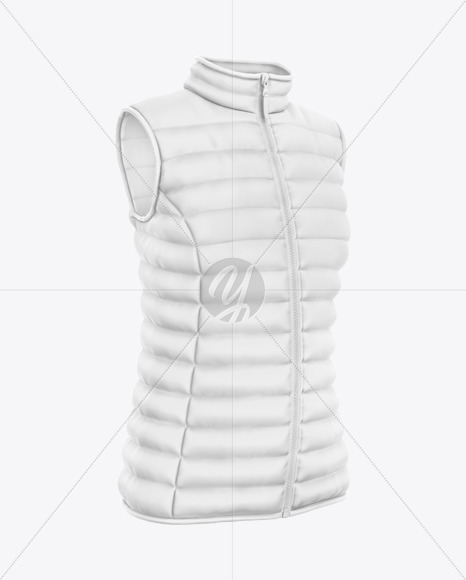 Women S Down Jacket Mockup Half Side View In Apparel Mockups On Yellow Images Object Mockups