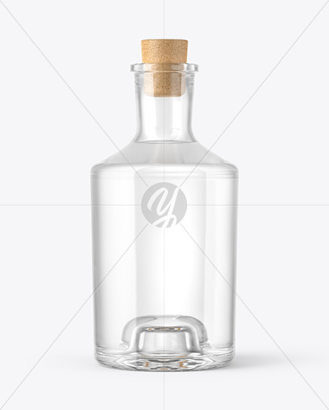 Gin Bottle With Cork Mockup In Bottle Mockups On Yellow Images Object Mockups