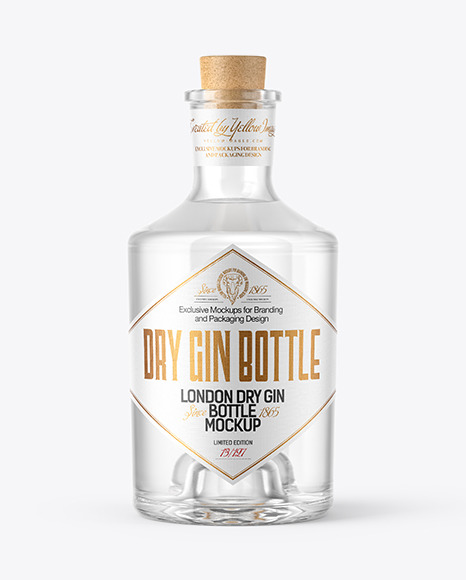 Download Dry Gin Bottle With Cork Mockup In Bottle Mockups On Yellow Images Object Mockups Yellowimages Mockups