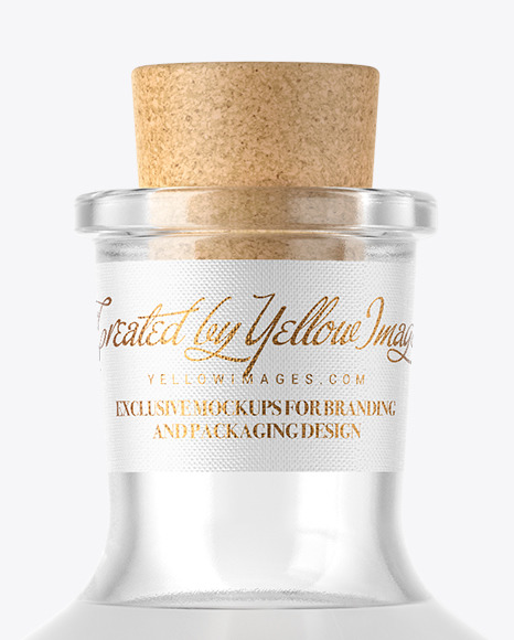 Download Dry Gin Bottle With Cork Mockup In Bottle Mockups On Yellow Images Object Mockups PSD Mockup Templates